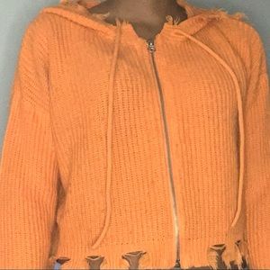 Cropped hooded jacket